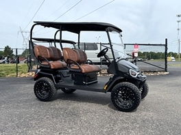 Black EZGO Liberty Lithium Amarillo Brown Seat Pkg